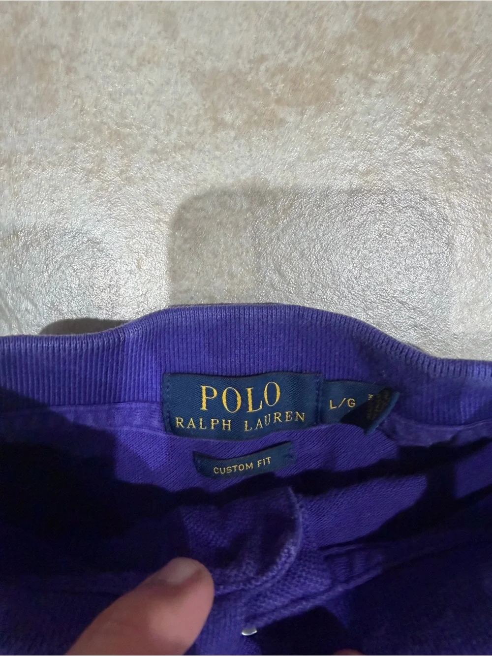 Polo Ralph Lauren Polo Shirt Mens L Purple Classic Fit Short Sleeve Pima Cotton